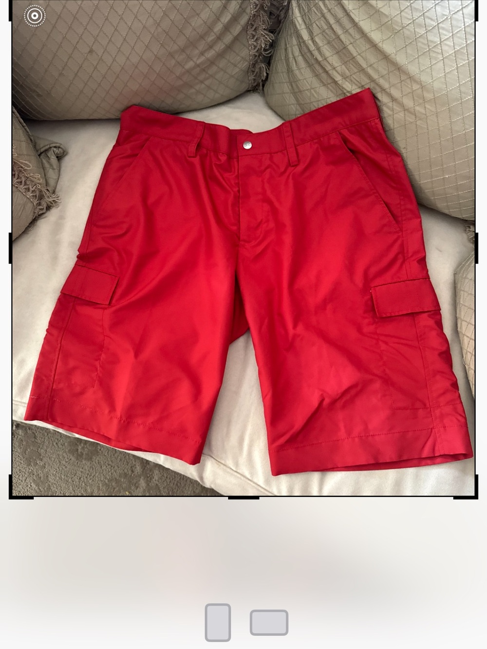 J.Lindeberg Bright Red Cargo Shorts